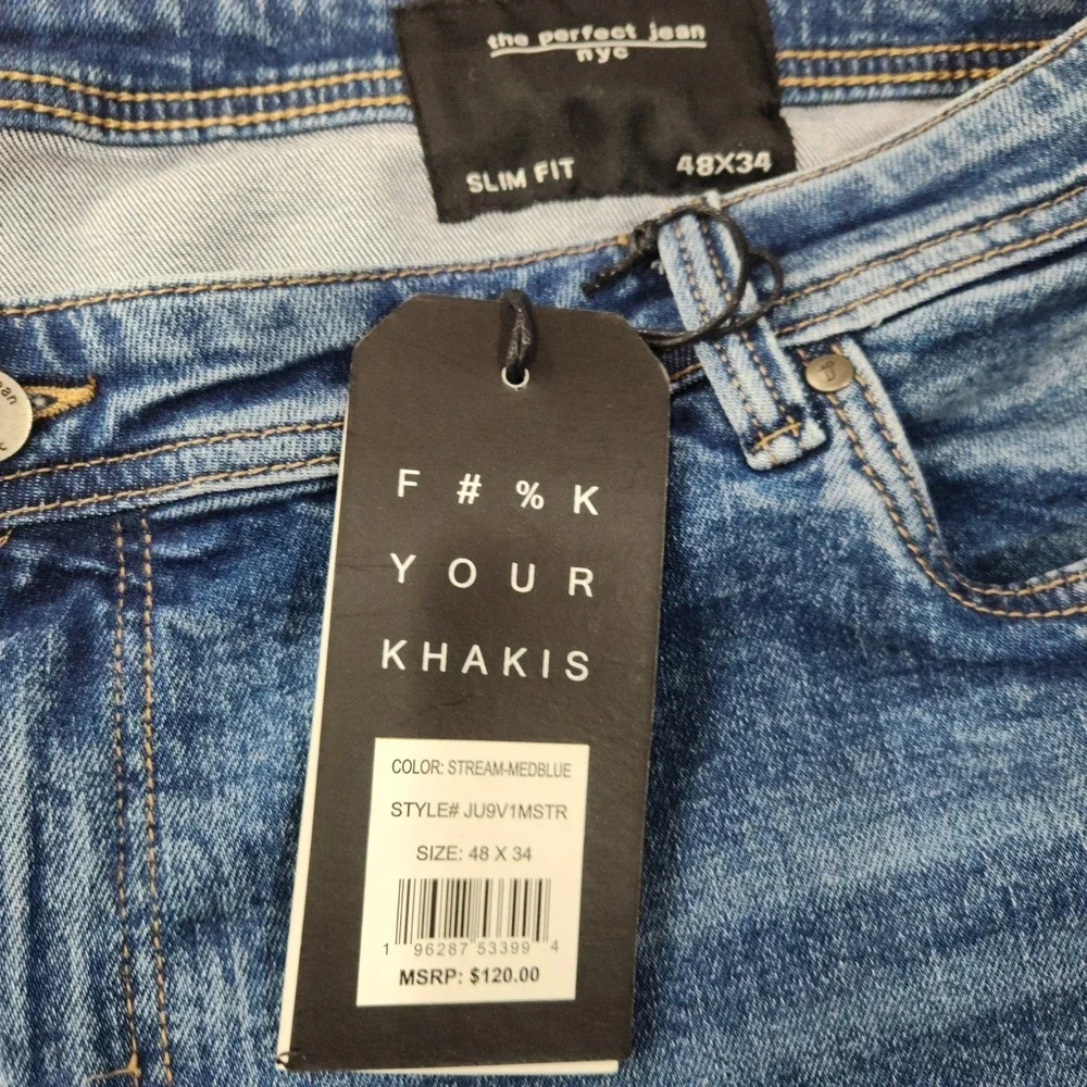 The Perfect‎ Jean NYC Slim Fit Mens Blue Denim Jeans Size 48x34 NWT